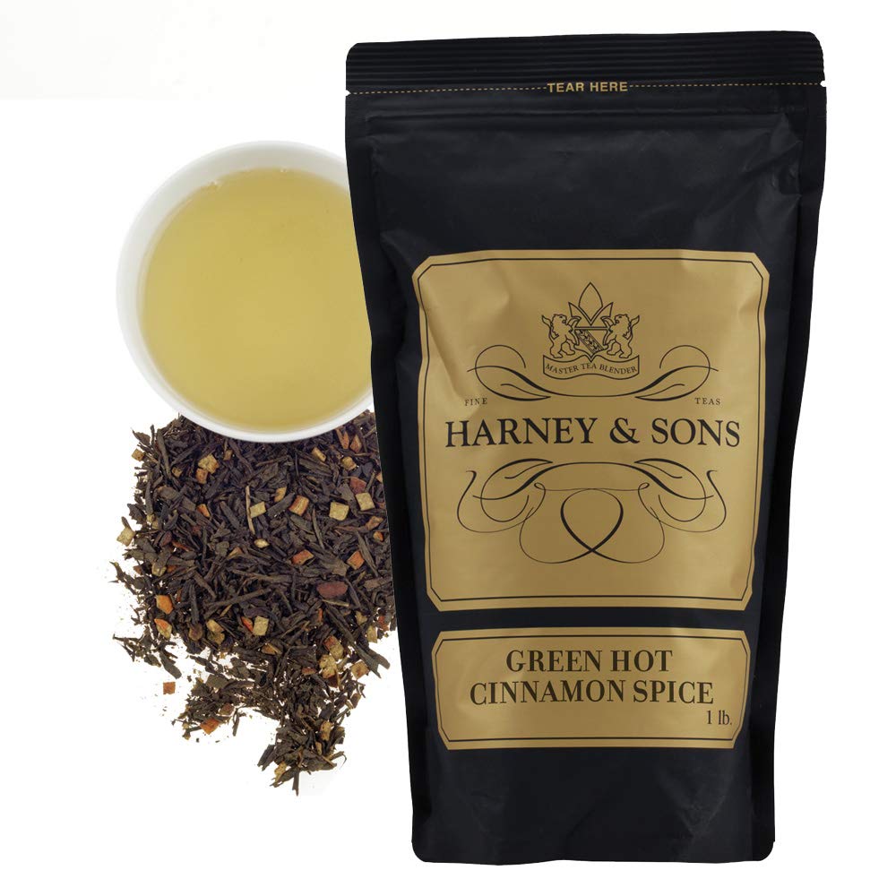 Harney And Sons Green Hot Cinnamon Spice Tea| 16 Oz Loose Leaf Tea