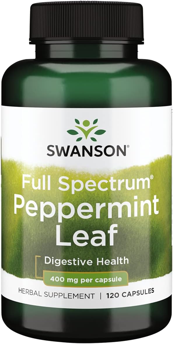 Swanson Full Spectrum Peppermint Leaf 400 Milligrams 120 Capsules