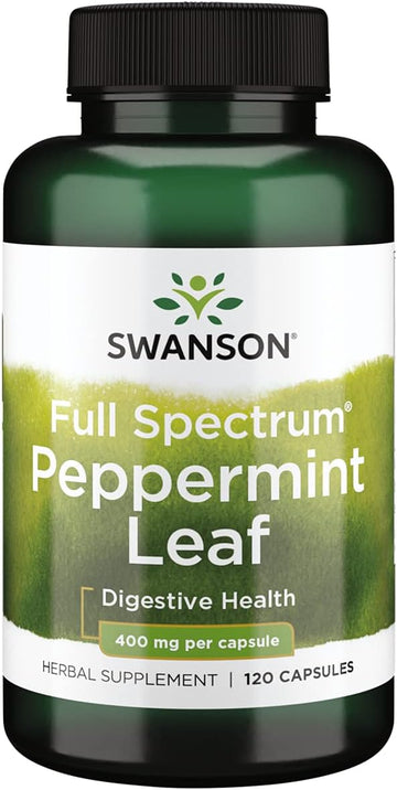 Swanson Full Spectrum Peppermint Leaf 400 Milligrams 120 Capsules