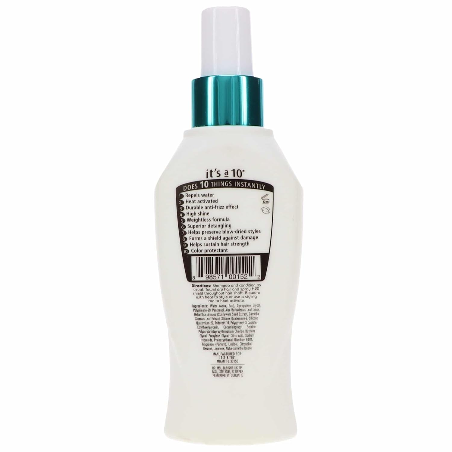 It's a 10 Blow Dry Miracle H2O Shield - Leave In Weather Protectant Treatment, Frizz Free, Moisture Locking, 6 fl. oz. : Beauty & Personal Care