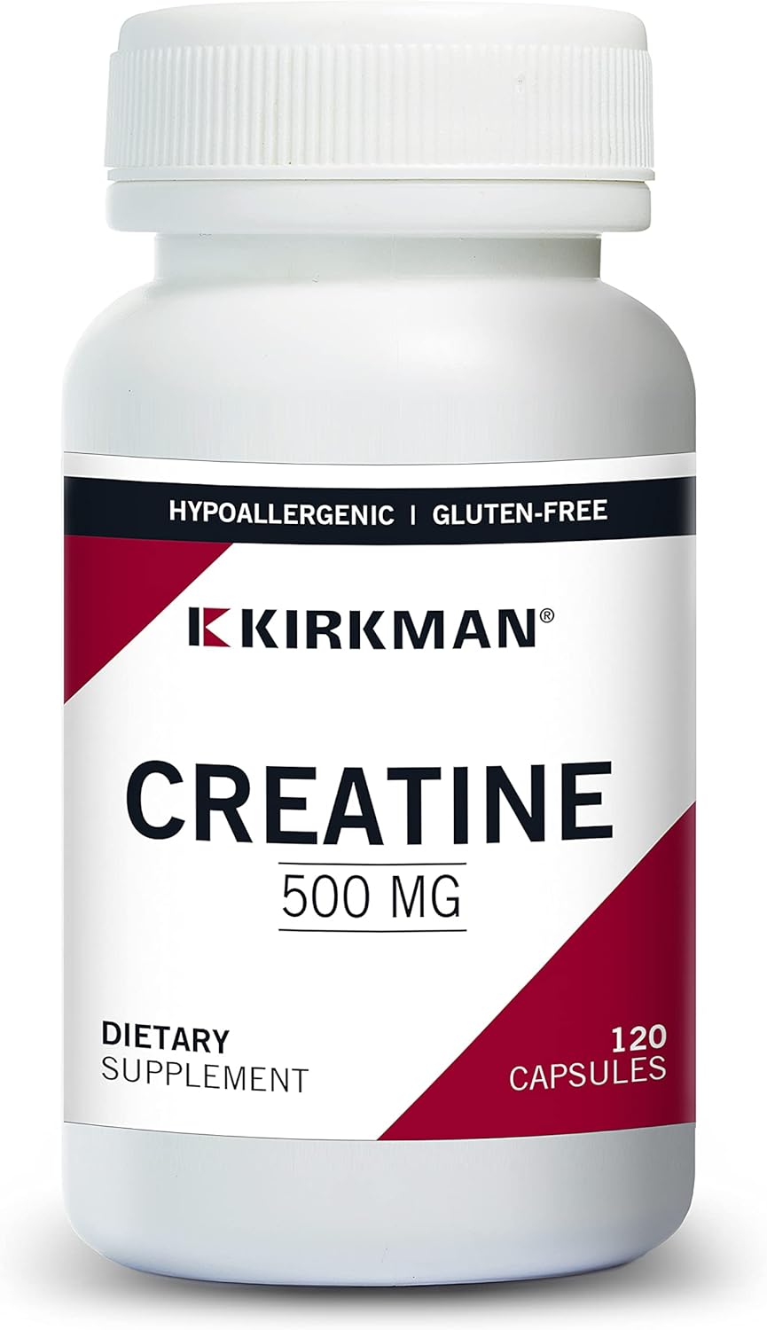 Kirkman Creatine 500 Mg - Hypoallergenic | 120 Vegetarian Capsules | Amino Acid