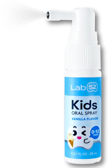 Lab52 Kids Oral Spray, Toddler Toothpaste Helper For Cavity Repair And Fresh Breath, Children Anticavity With Fluoride Free For Newborn To Preschoolers, Xylitol Vanilla Flavor