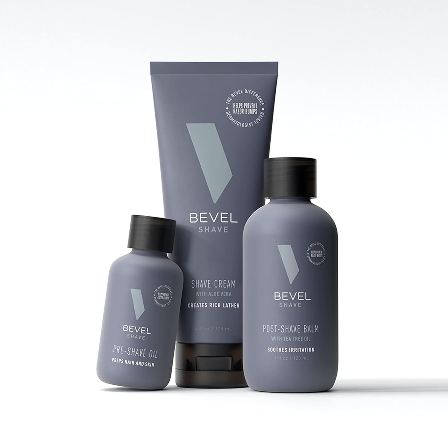 Bevel Shaving Kit For Men - Includes Pre Shave Oil, Shaving Cream, And After Shave Balm, Helps Reduce Skin Irritation And Prevent Razor Bumps