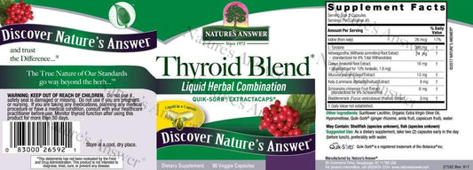 Nature's Answer Thyroid Complete Blend Vegetarian Capsules 90 Count | Promotes Thyroid Health | Natural Energy Booster | Helps with Metabolism