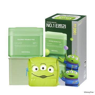 Mediheal Madecassoside Toner Pads [Disney Pixar Edition]-Centella Asiatica To Improve Uneven Skin Tone - Vegan Face Gauze, Full Size 100 + Refill 100 (Teatree, 200 Pads)