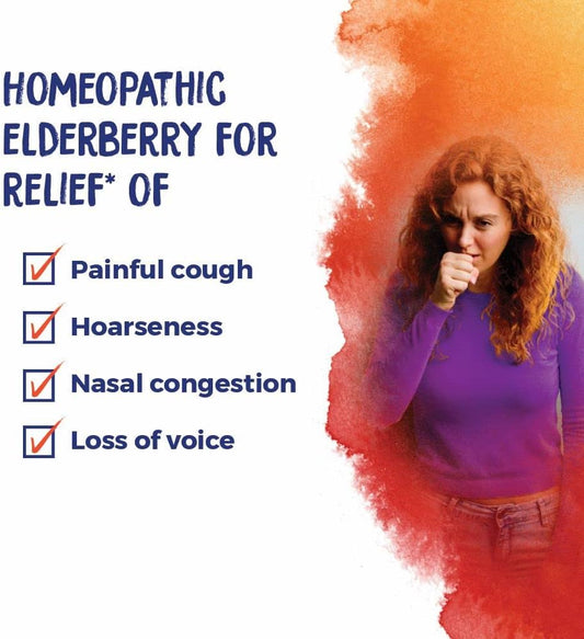 Boiron Sambucus Nigra 30C Homeopathic Medicine For Hoarseness With Painful Cough & Nasal Congestion - 80 Pellets