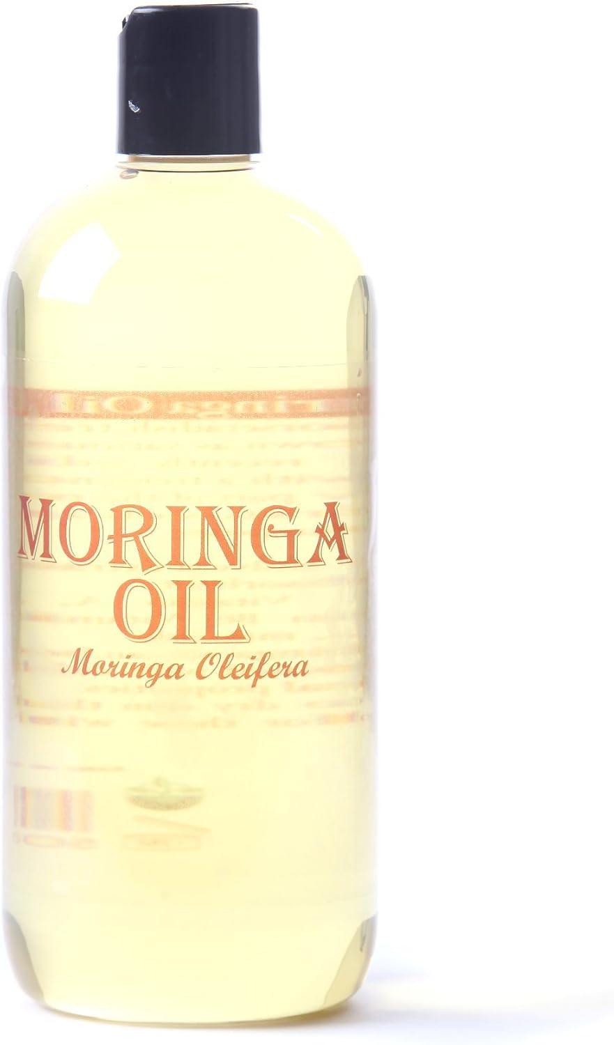 Mystic Moments | Moringa (Drumstick) Carrier Oil 500ml - Pure & Natural Oil Perfect for Hair, Face, Nails, Aromatherapy, Massage and Oil Dilution Vegan GMO Free