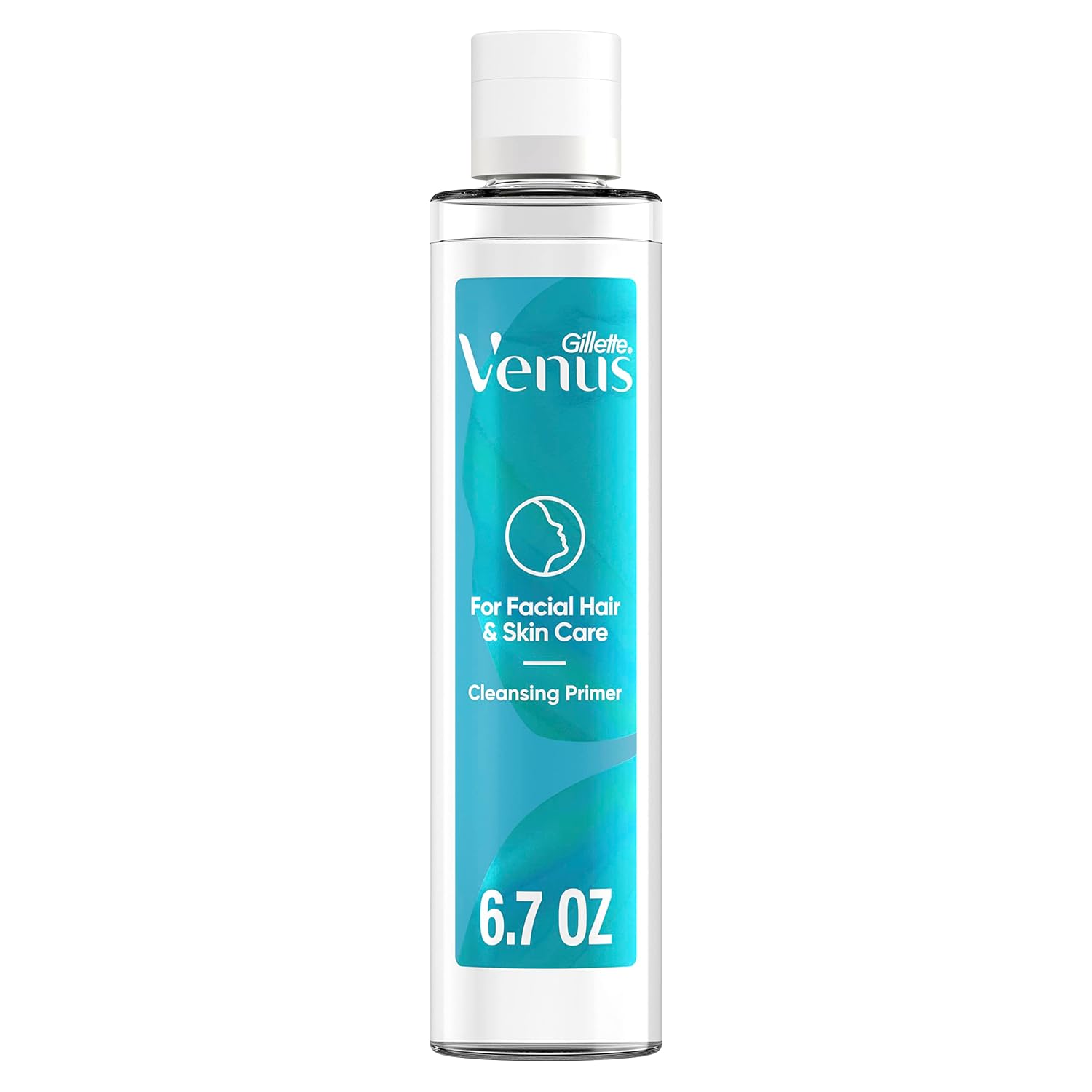 Gillette Venus For Facial Hair & Skin Care Cleansing Primer For Dermaplane Prep, 6.7Oz, Use Before Eyebrow Razor, Dermaplaning Oil, Dermaplane Moisturizer, Dermaplaning Cleanser And Face Wash