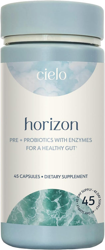 Cielo Daily Horizon Prebiotics - Probiotics For Men And Women - Daily Probiotics 20 Billion Cfu For Adults Gut Health - Contains Digestive Enzymes Blend For Digestion Of Nutrients (45 Day Supply)