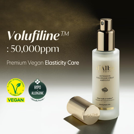 D'Alba Intensive Vegan Volufiline Spray Ampoule, Premium Elasticity Care Treatment, 50,000Ppm Volufiline Ampoule, Ultimate Skin-Firming, 1.69 Fl.Oz