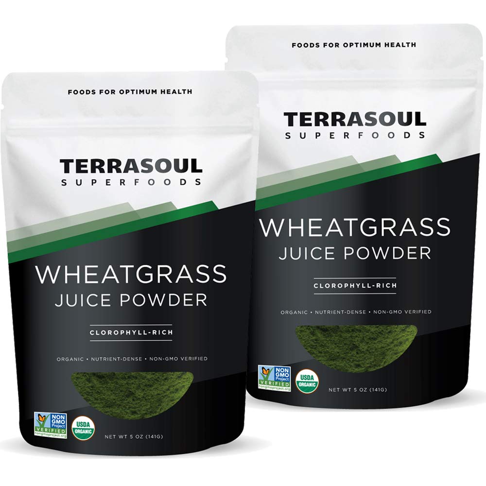 Terrasoul Superfoods Organic Wheat Grass Juice Powder, 10 Oz (2 Pack) - Grown In Utah, Made From Concentrated Juice, Superior To Wheatgrass