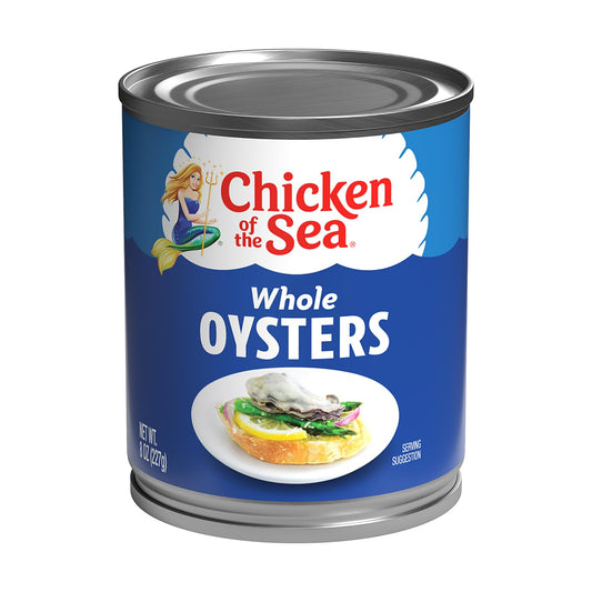 Chicken of the Sea Whole Oysters, Great for Recipes, 8-Ounce Cans (Pack of 12)