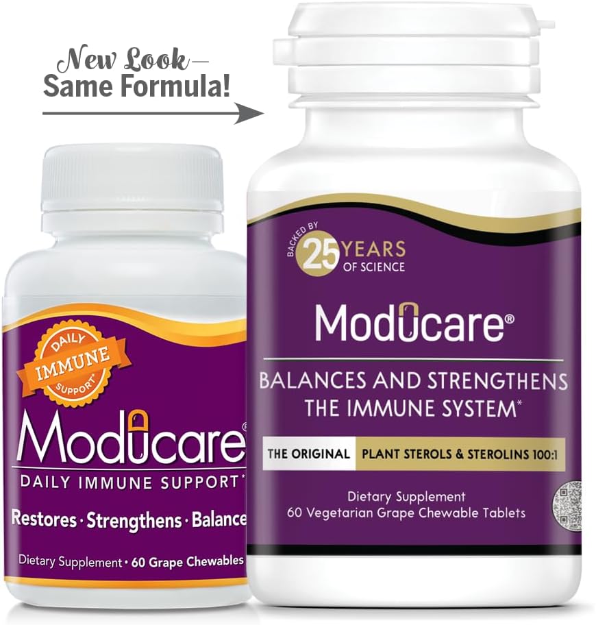 Daily Immune Support, Plant Sterol Dietary Supplement, Grape Flavored, 60 Chewable Tablets (Packaging May Vary)
