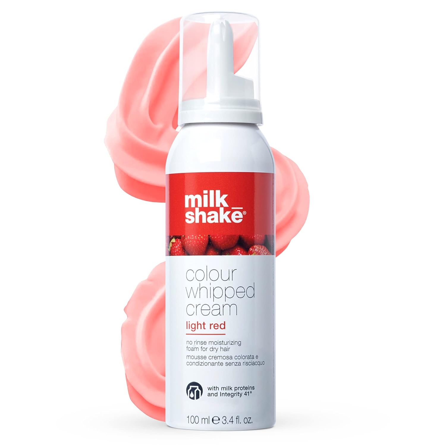milk_shake Color Whipped Cream Leave In Coloring Conditioner - Provides Temporary Hair Color Tone, Light Red