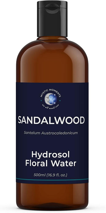Mystic Moments | Sandalwood Natural Hydrosol Floral Water 500Ml | Perfect For Skin, Face, Body & Homemade Beauty Products Vegan Gmo Free
