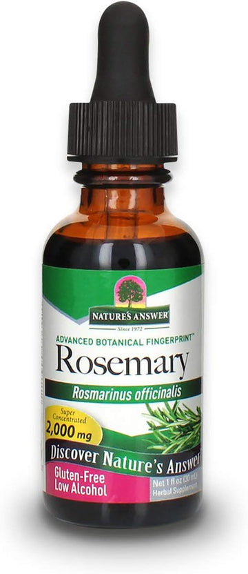 Nature'S Answer Rosemary Leaf Extract Supplement With Organic Alcohol, 1-  | Promotes Hair Growth | Skin Care Health | Scalp Restoration