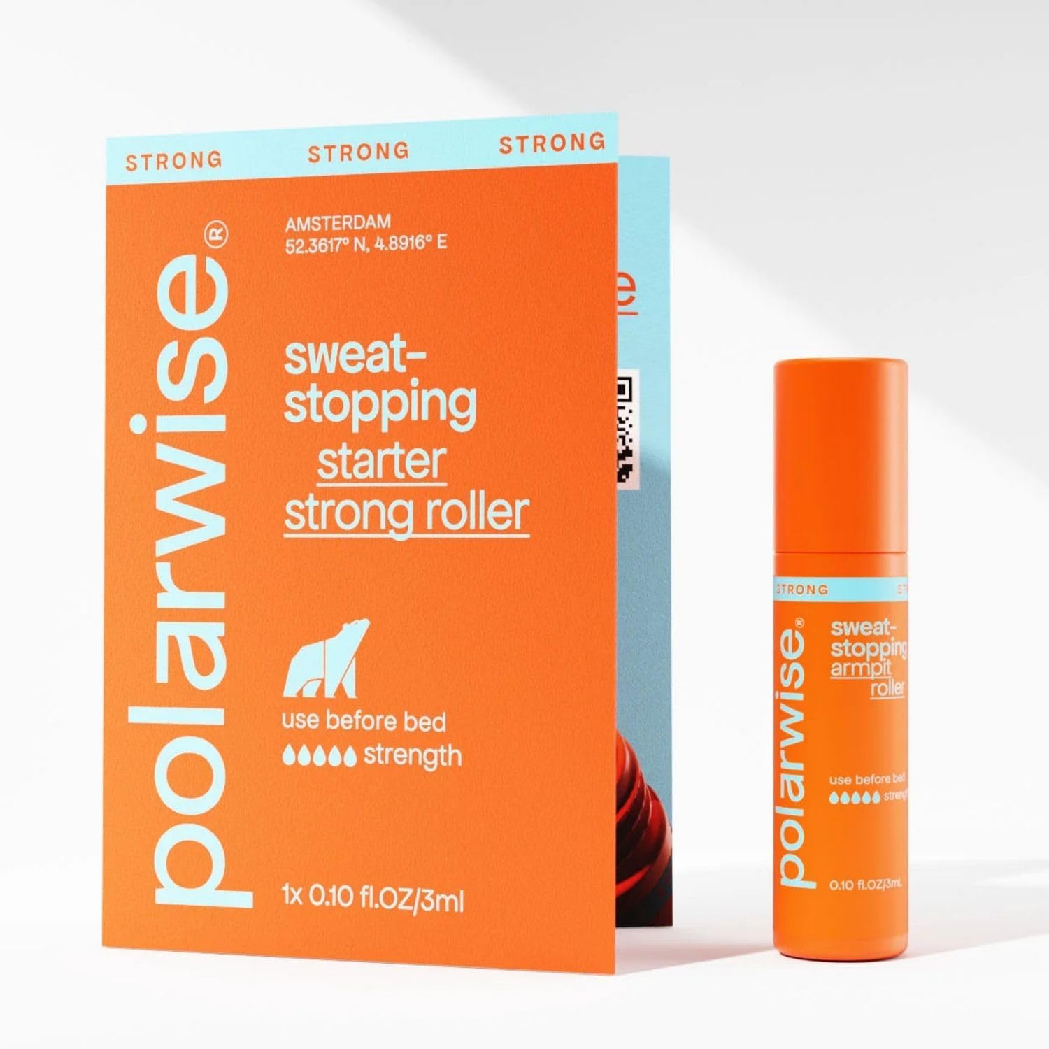 Polarwise Strong Roller Starter Kit - Antiperspirant Roller Against Heavy Sweating - Effective Protection Against Underarm Sweat - More Than A Deodorant - 3Ml