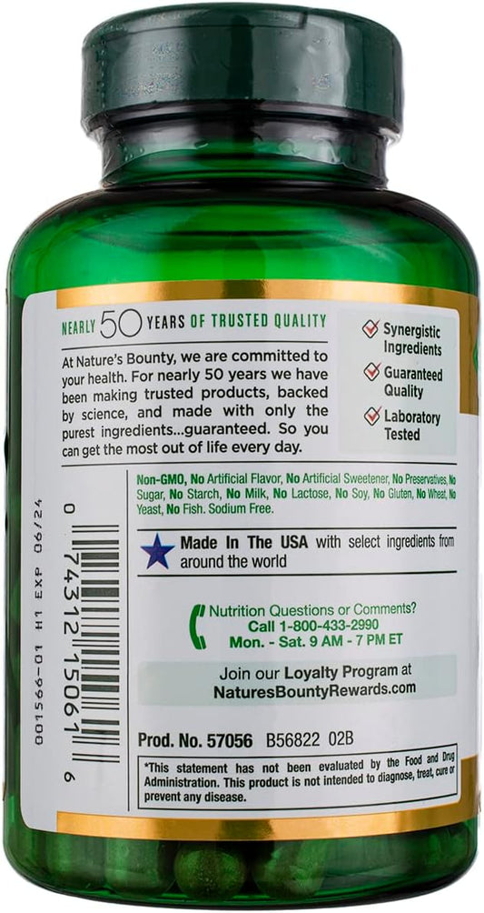 Nature?s Bounty Cinnamon 2000mg Plus Chromium, Sugar Metabolism Support Supplement, 60 Capsules