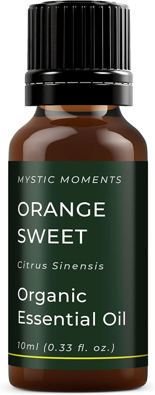 Mystic Moments | Organic Orange Sweet Essential Oil 10ml - Pure & Natural oil for Diffusers, Aromatherapy & Massage Blends Vegan GMO Free