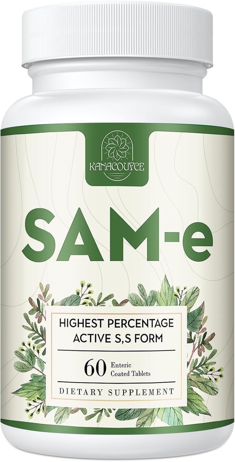 1100Mg Sam-E (S-Adenosyl-L-Methionine), Sam E Supplement For Mood, Joint & Liver, Highest Concentration Of Active S,S Form Same, Vegan, 60 Tablets
