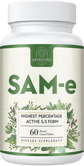 1100Mg Sam-E (S-Adenosyl-L-Methionine), Sam E Supplement For Mood, Joint & Liver, Highest Concentration Of Active S,S Form Same, Vegan, 60 Tablets