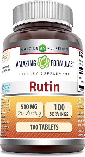 Amazing Formulas Rutin 500mg 100 Tablets Supplement | Non-GMO | Gluten Free | Made in USA