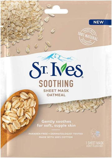 St. Ives Skin Care Sheet Mask Sooth Oatmeal 1 Ct, Pack Of 40
