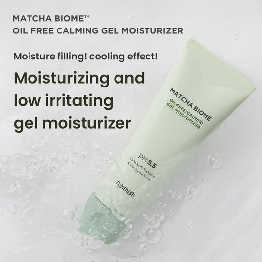 Heimish Matcha Biome Oil-Free Calming Gel Moisturizer 3.38 Fl.Oz / 100 Ml | Oil Free, Pore And Sebum Control | Moisturizing, Cooling Gel Cream, Natural Ingredients, Soothing Cream, Korean Skincare