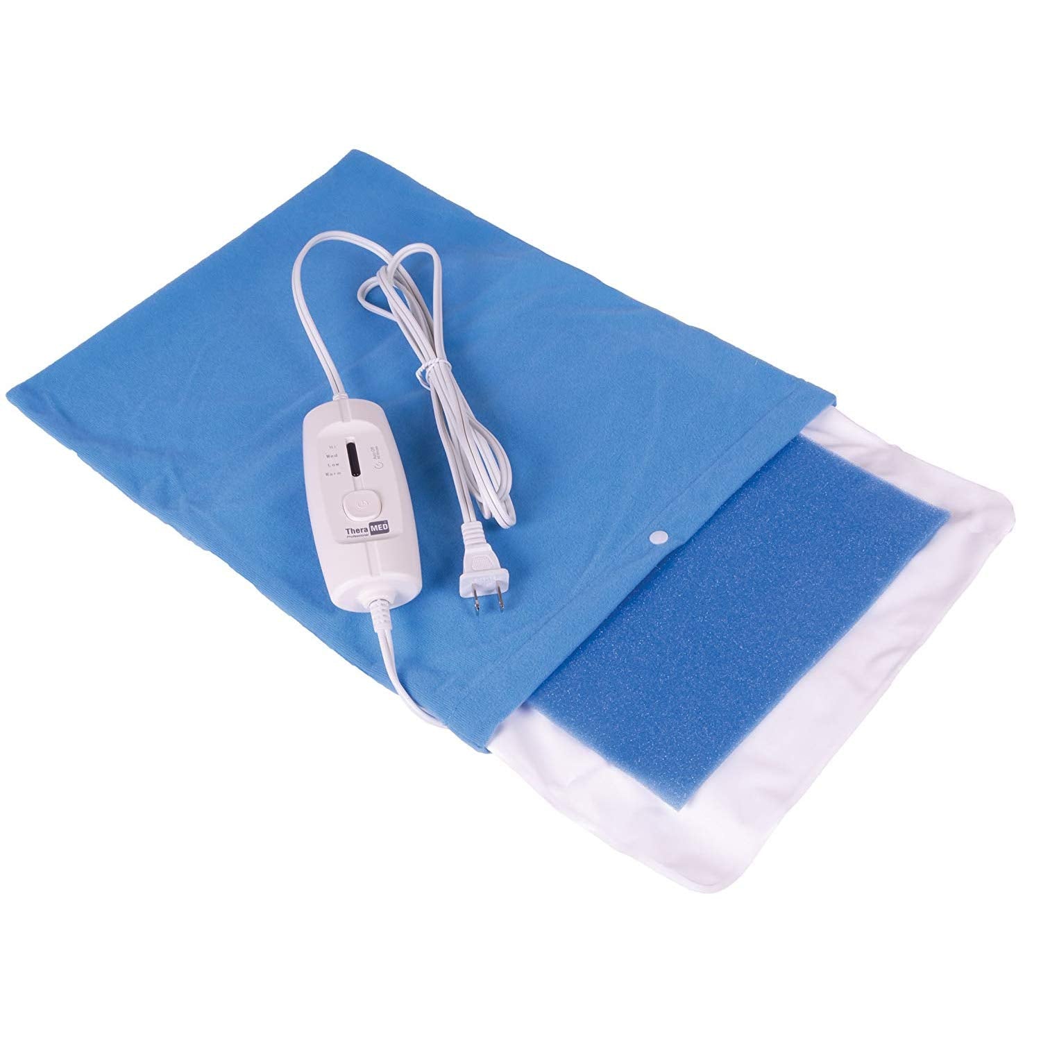 Thera-Med Professional HP1215 Electric Heating Pad and Moist Heating Pad with Auto Shut Off, 12" Width, 15" Length : Health & Household