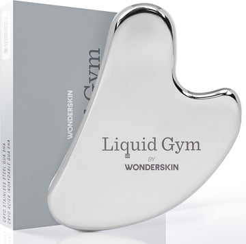 Wonderskin Liquid Gym Facial Roller, Stainless Steel Face Roller Massager For Puffy Eyes And Dark Circles, Face Sculpting Tool