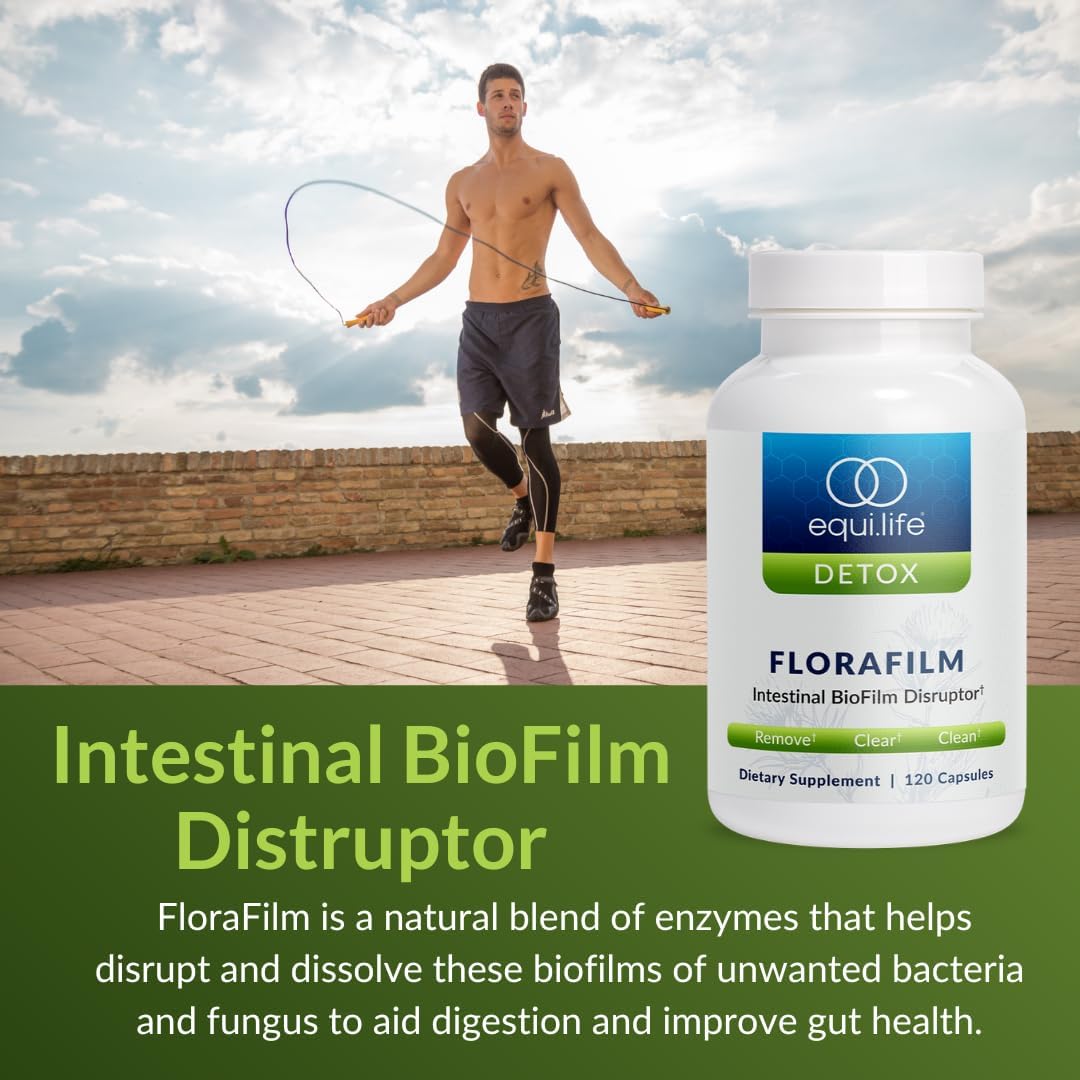 Equilife - Florafilm, Gut Health Supplement, Supports Natural Detoxification, Aids Digestion, Provides Immunity Support, Contains Key Digestive Enzymes, Non-Gmo, Vegan, Gluten-Free (120 Capsules) : Health & Household