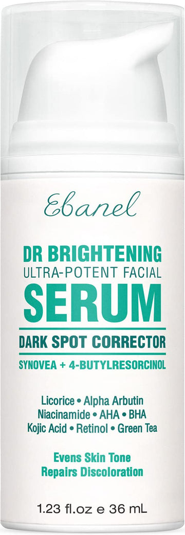 Ebanel Dark Spot Remover for Face Peel Skin Brightening Serum Melasma Hyperpigmentation Treatment, Sun Spot Age Spot Remover, with Synovea HR, 4-Butylresorcinol, Niacinamide, Kojic Acid