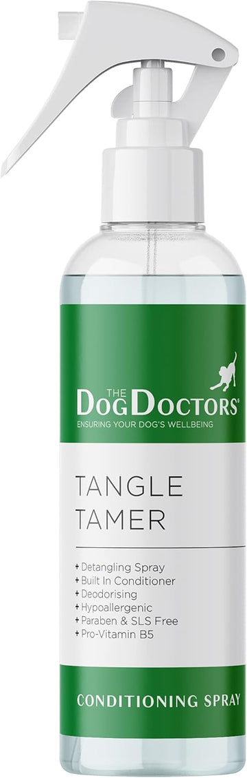 The Dog Doctors Tangle Tamer Natural Grooming Conditioning Spray Helps With De Matting Fur and Knot Removal - Proudly Made In The UK!