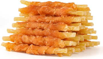 Mon2Sun Rawhide Free Dog Treats Chicken Wrapped Cod Sticks For Small Dogs Soft Training Snacks 14.11Oz