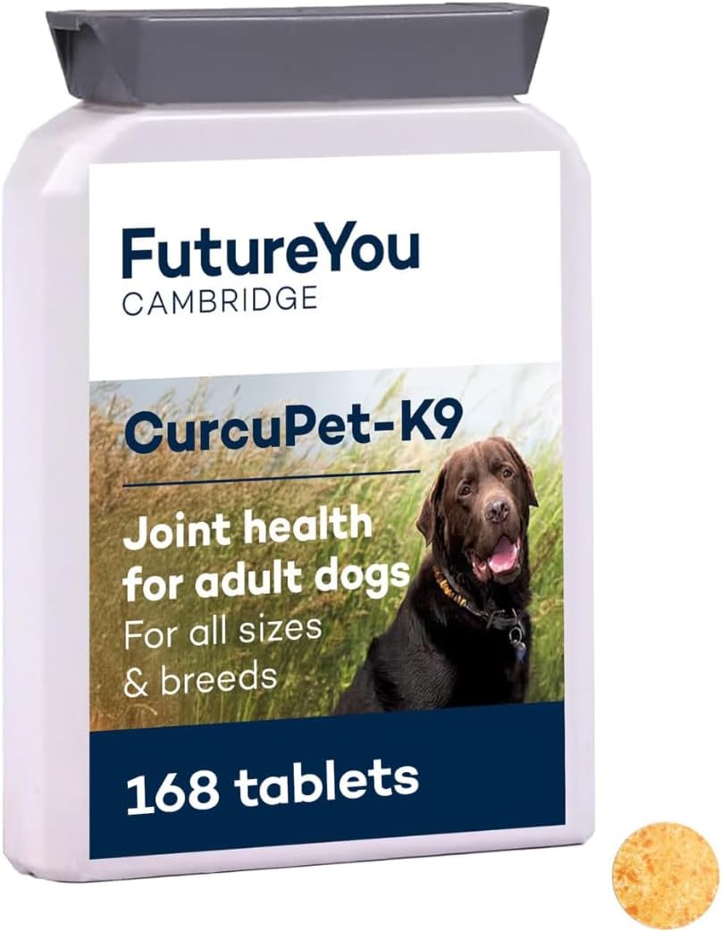 Curcupet Turmeric Supplements – 168 Tablets – Joint Aid For Dogs And Cats With Curcuma Complex – Joint Supplements For Pets By Futureyou Cambridge