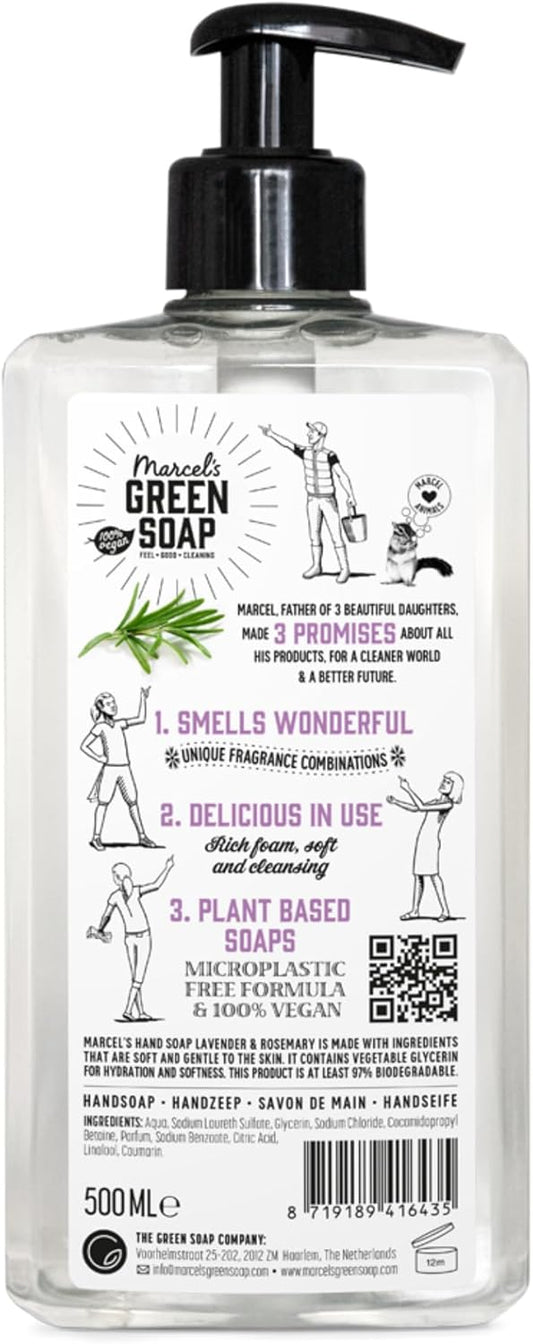 Marcel'S Green Soap - Hand Soap Argan & Oudh - Handwash Dispenser - Eco Friendly - Vegan - 97% Biodegradable - 250 Ml
