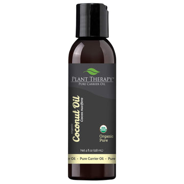 Plant Therapy Organic Fractionated Coconut Oil For Skin, Hair, Body 100% Pure, Usda Certified Organic, Natural Moisturizer, Massage & Aromatherapy Liquid Carrier Oil 4 Oz