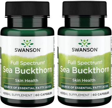 Swanson Full Spectrum Sea Buckthorn 400 Milligrams 60 Capsules (2 Pack)