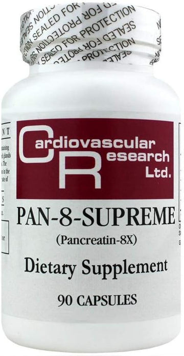 Cardiovascular Research Pan-8-Supreme Pancreatin, White, 90 Count : Health & Household