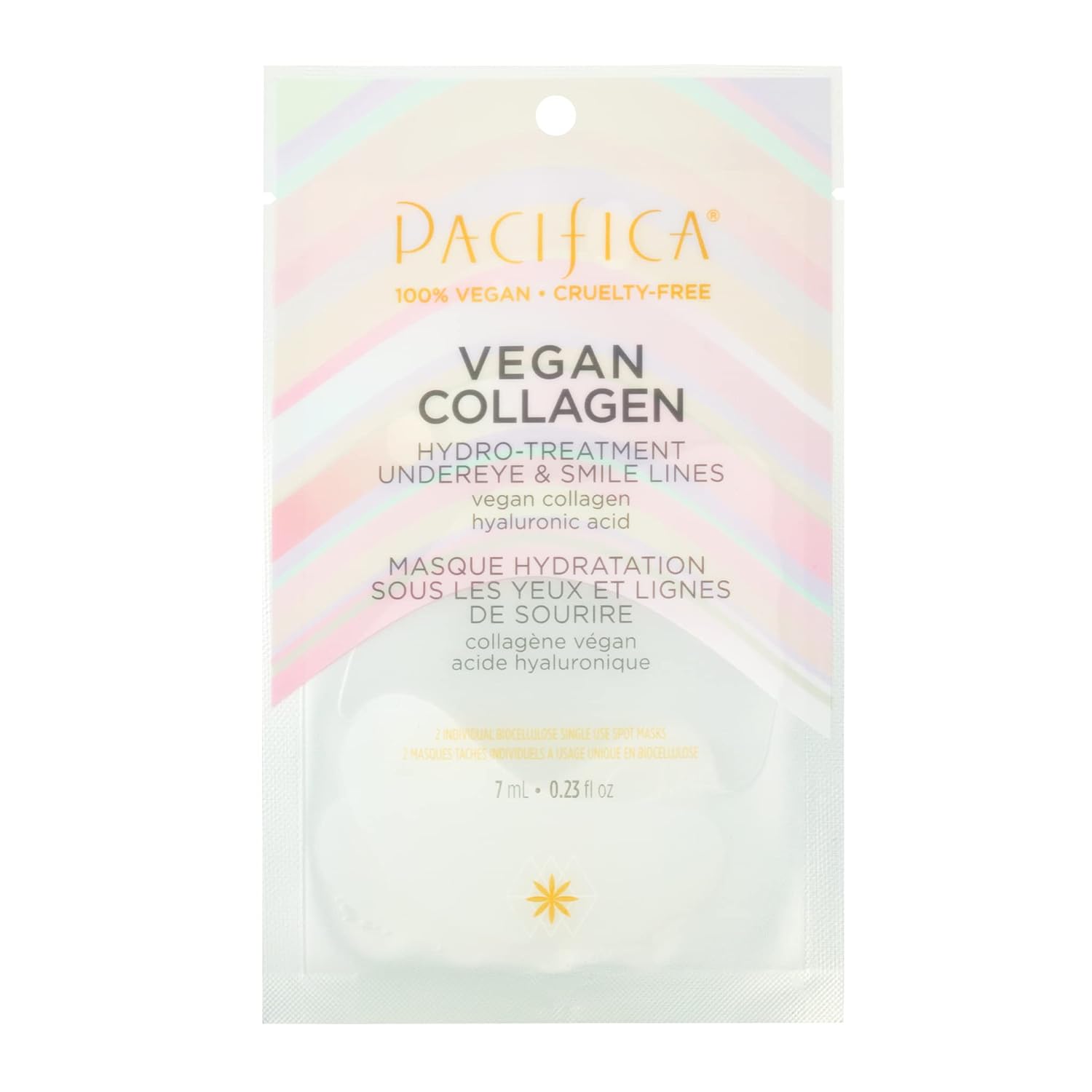 Pacifica Beauty, Vegan Collagen Hydro-Treatment Undereye & Smile Lines, Aging & Mature Skin, For Tired Skin, Dark Circles, Hyaluronic Acid, Bio-Degradable Patches, Eye Patches for Puffy Eyes, Vegan