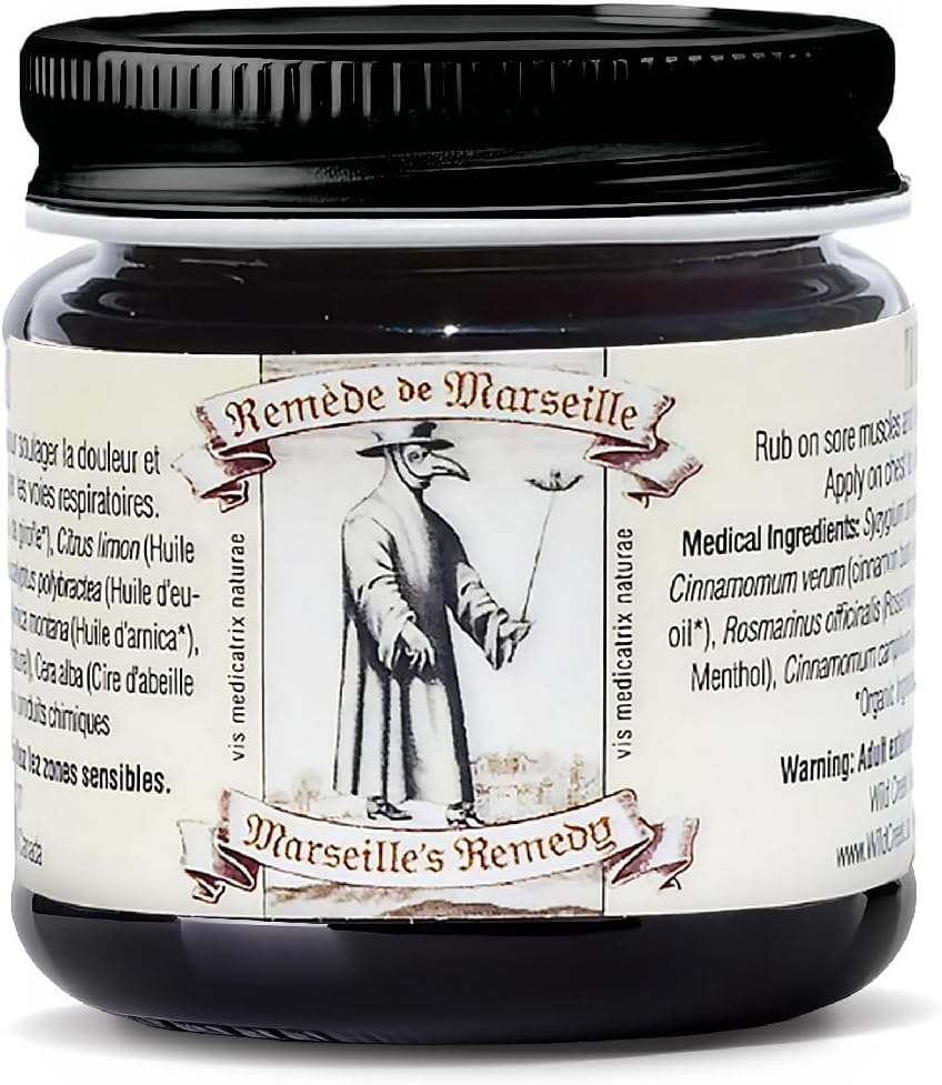 Marseille’S Remedy Thieves Muscle Balm, Ancient Essential Balm Blend For Immune Support With Clove, Lemon, Cinnamon, Eucalyptus, Rosemary