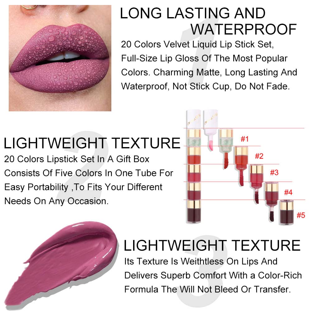 Evpct Wine Lip Tint Stain 6 Colors Set Long Lasting Waterproof, Warm Pink Neutral Nude Brown Deep Cranberry Mauve Pink Berry Wine Bottles Lip Tint Stain Peel Off Liquid Lipstick Set, 05 : Beauty & Personal Care