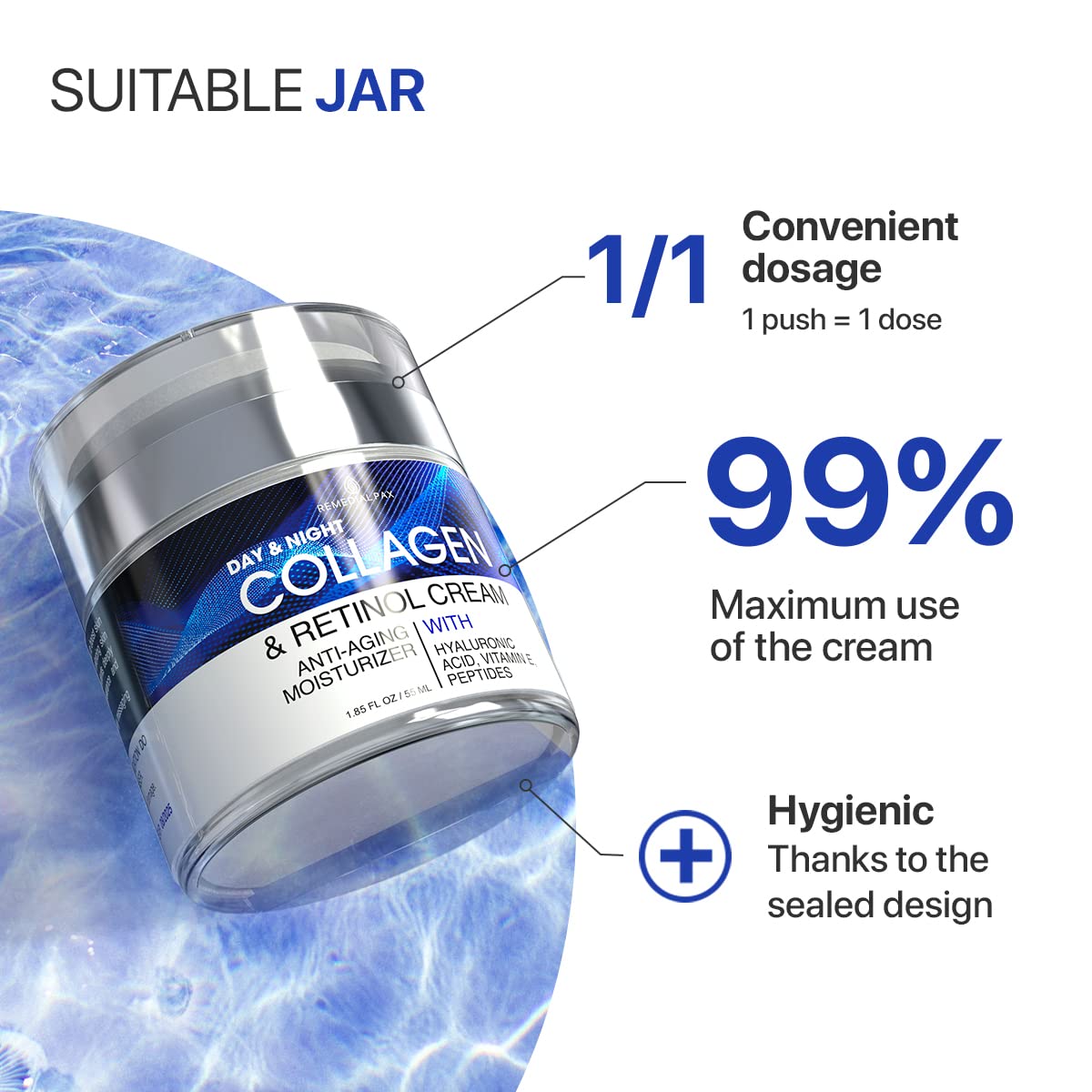 Collagen Cream for Face with Retinol and Hyaluronic Acid, Day Night Anti Aging Skincare Facial Moisturizer, Hydrating Lotion, Moisturizing to Reduce Wrinkles Women Men : Beauty & Personal Care