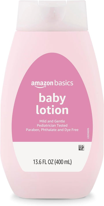 Amazon Basics Baby Lotion, Mild & Gentle, Lightly scented, 13.6 Fl Oz (Pack of 1) (Previously Solimo)