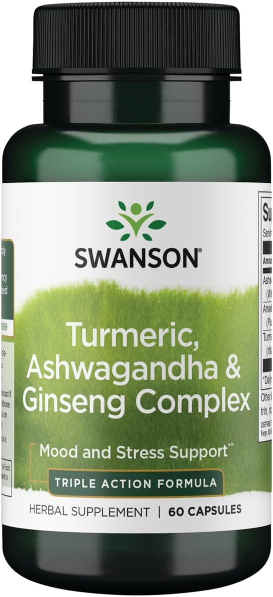 Swanson Full Spectrum Turmeric Ashwagandha & Ginseng Complex 60 Capsules