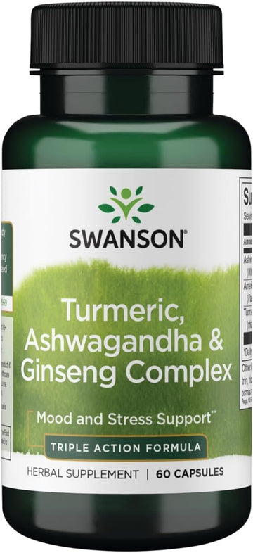 Swanson Full Spectrum Turmeric Ashwagandha & Ginseng Complex 60 Capsules