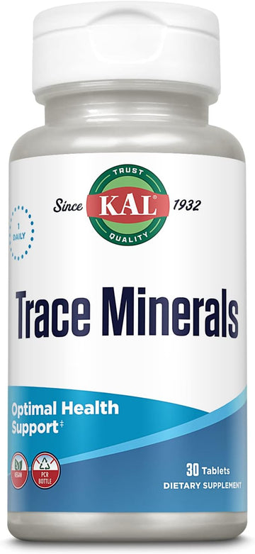 Kal Trace Minerals Actisorb Tablets, 30 Count