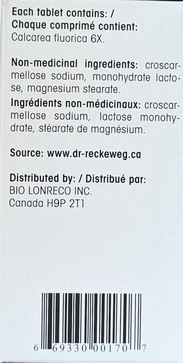 Dr Reckeweg Calcarea Fluorica 6X S1 (200 Tablets) : Health & Household