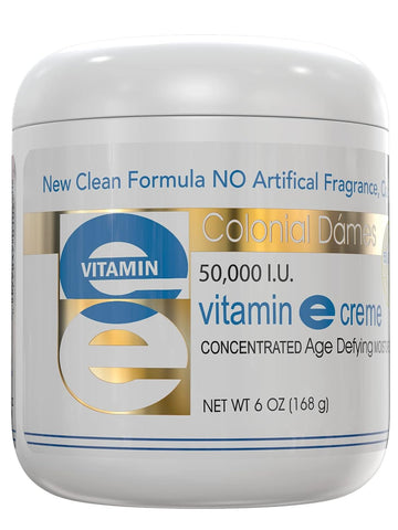 Colonial Dames High Potency 50,000 Iu Vitamin E Moisturizer For Hydrating & Moisturizing Chapped Dry Skin & Fine Lines