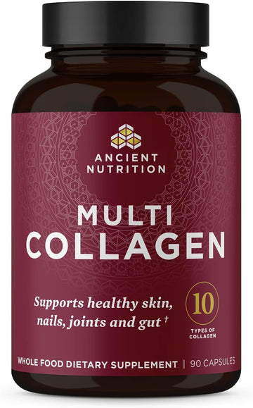 Collagen Peptides Pills By Ancient Nutrition, Hydrolyzed Multi Collagen Supplement, Types I, Ii, Ii, V & X, Supports Healthy Skin And Nails, Gut Health And Joints, 90 Capsules